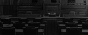 Dark empty courtroom Criminal Defense Lawyer Charleston, SC