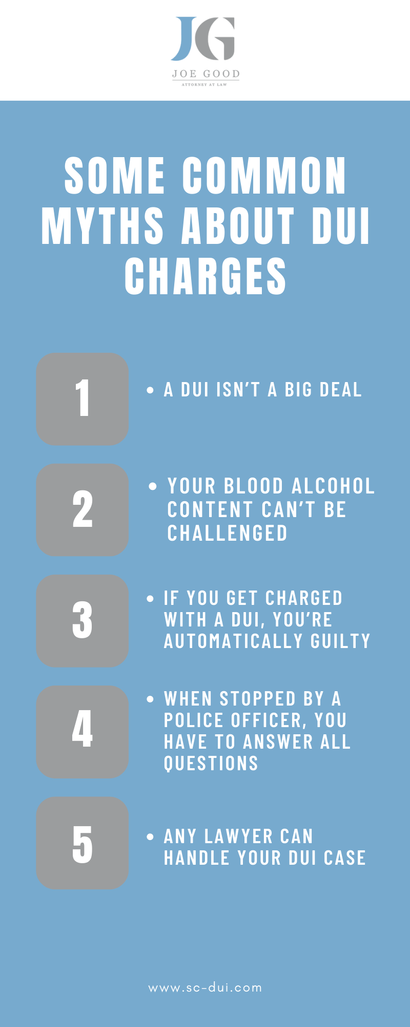 Some Common Myths About DUI Charge Infographic